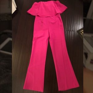 Strapless fuchsia (pink) jumpsuit - brand new with tags